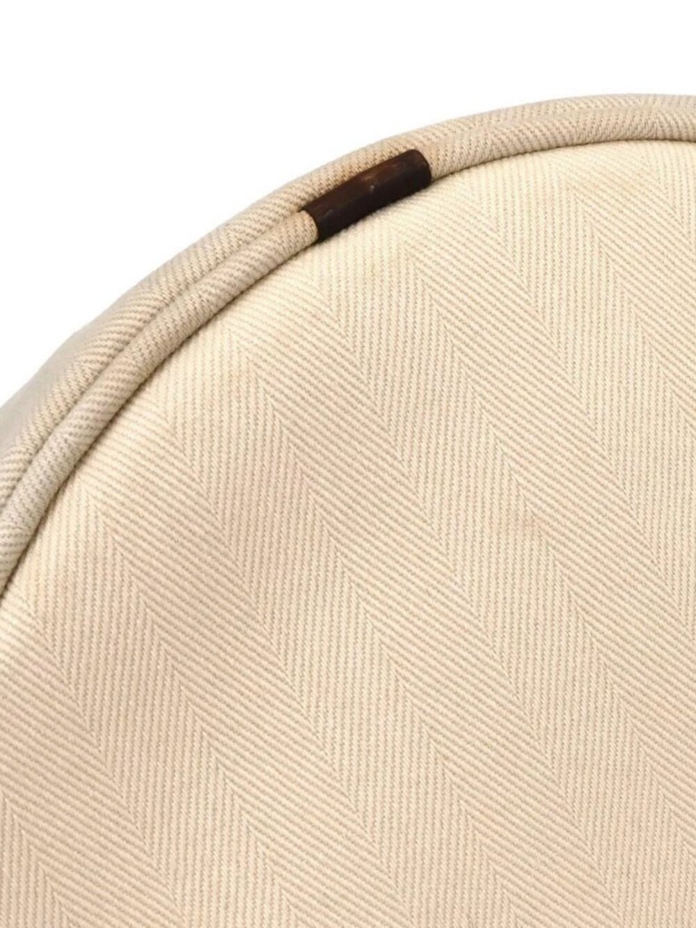 Hermes Beige Toile Chevron Sac de Pansage Bucket Shoulder Bag AR□M 116486 - Picture 4 of 11